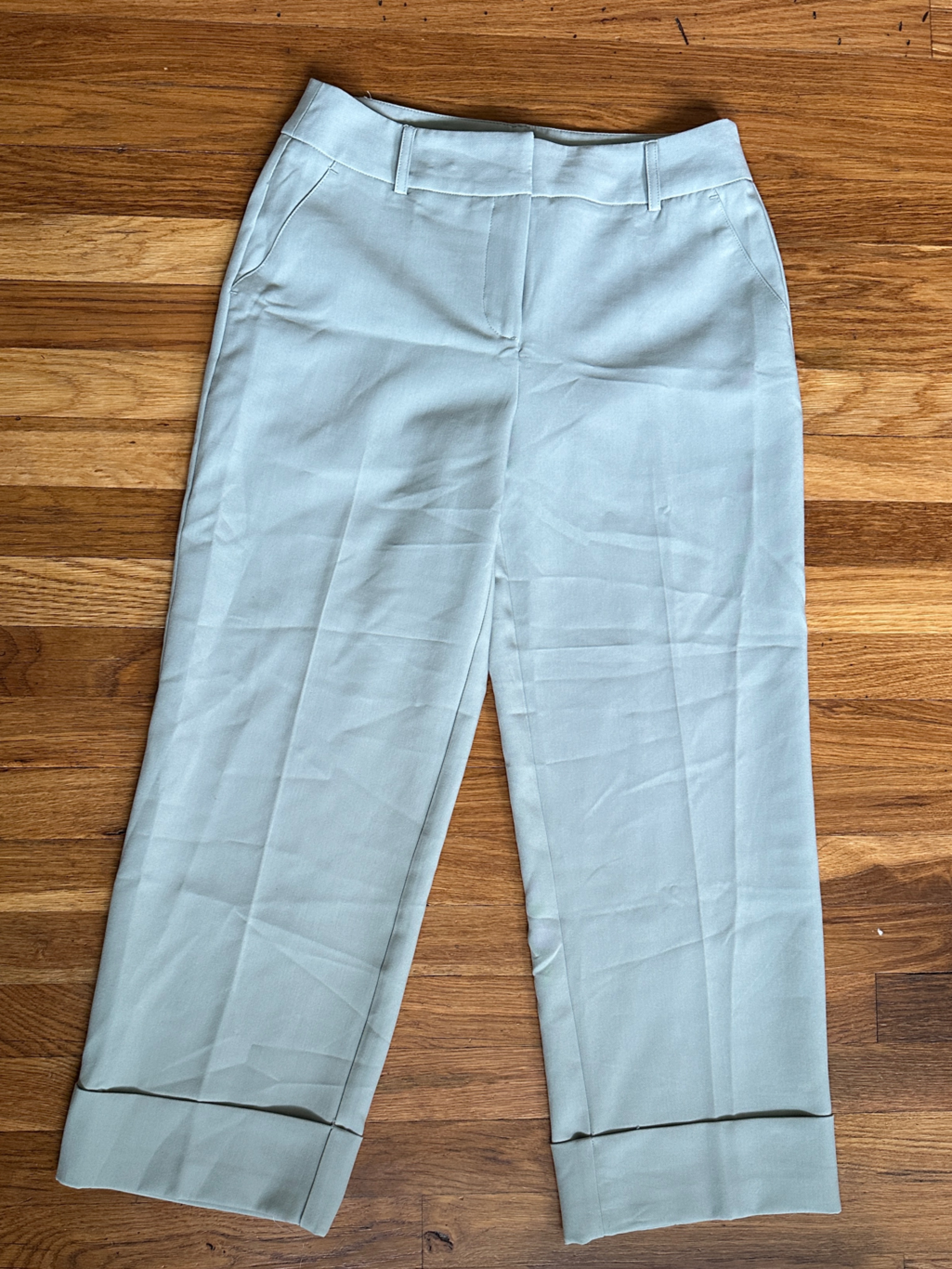 Jones & Co. Straight-Leg Women's Pantsuit Light Sage - Classic Work Style 8